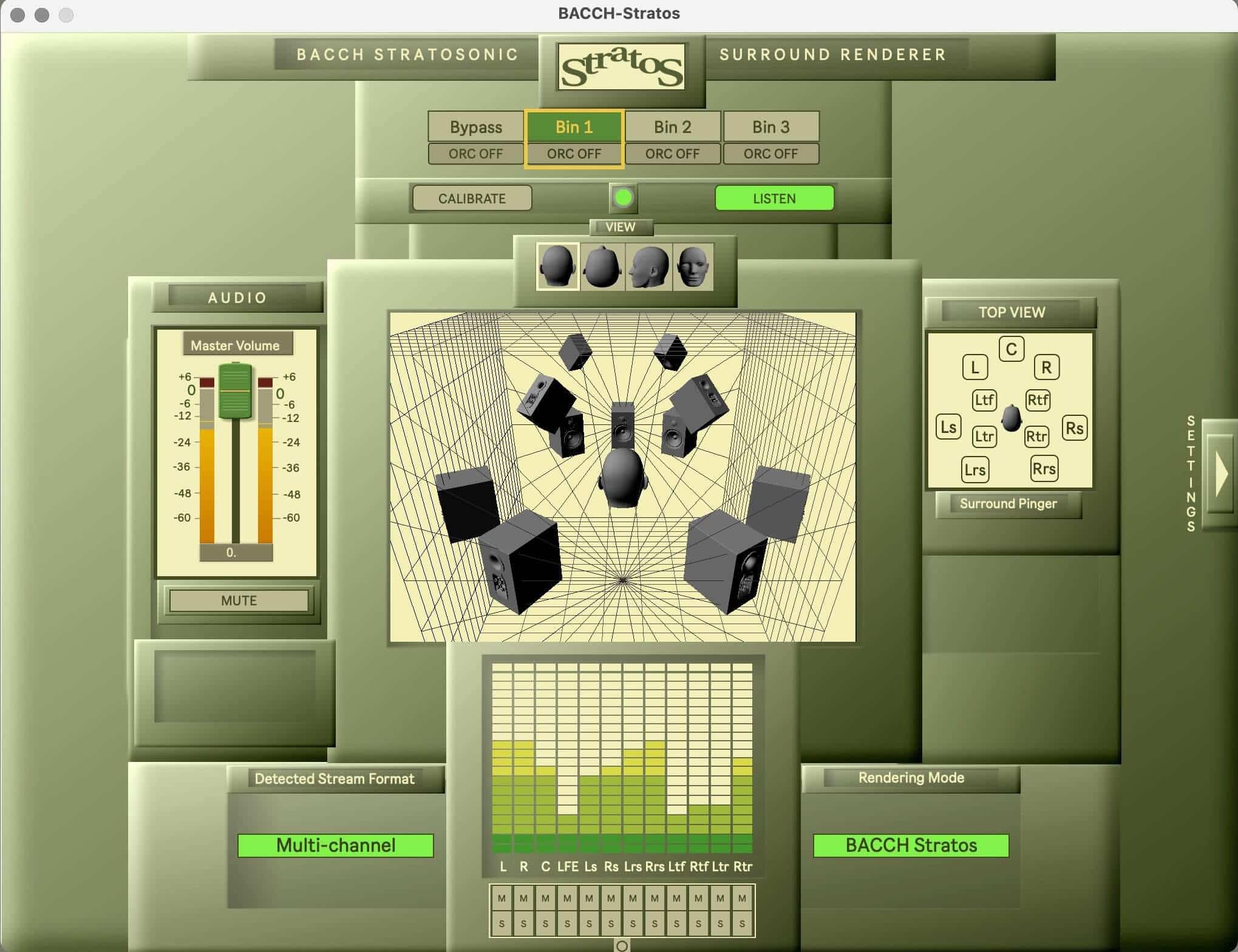 BACCH-Stratos screen interface