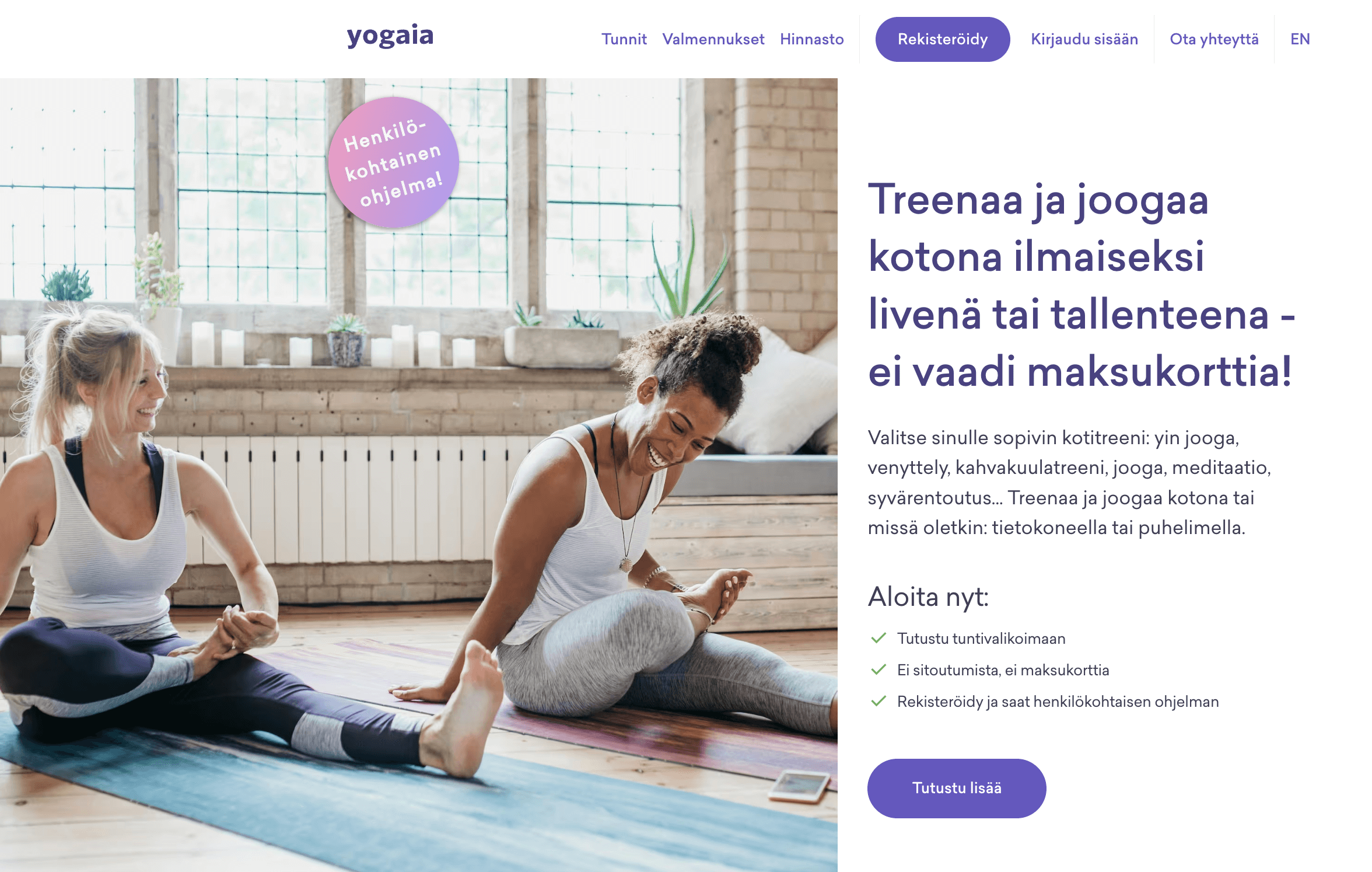paras tuolijoogapalvelu Yogaia