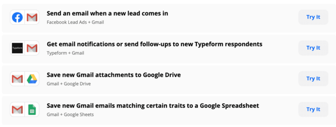 Zapier zaps