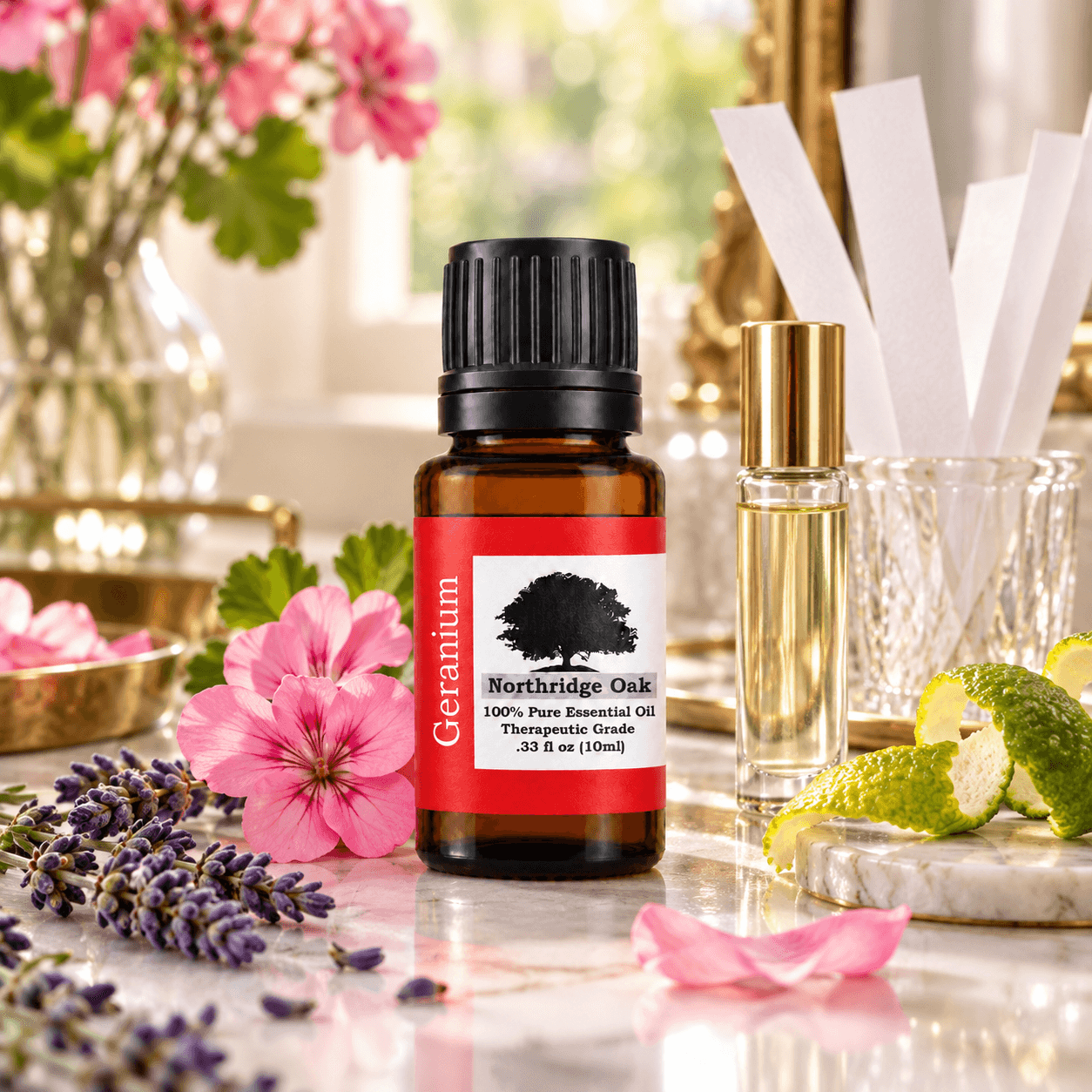 Geranium Essential Oil Natural Perfume: Fresh, Rosy Blends