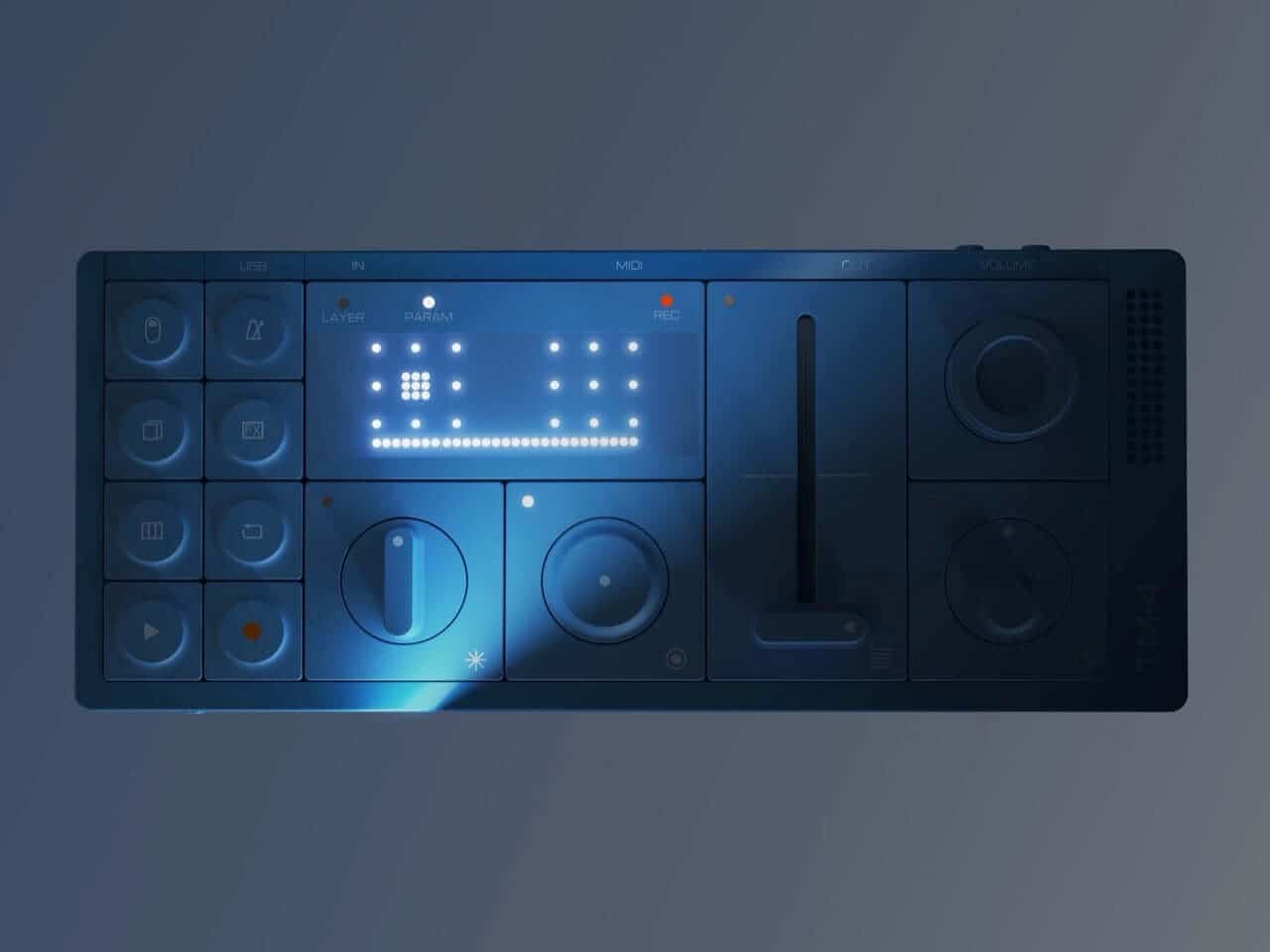 T.M-4 angled rear view highlighting ports