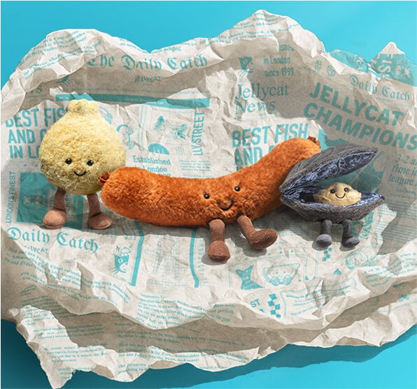  Amuseables Fish & Chips ぬいぐるみ Food review: Fish & Chips Experience