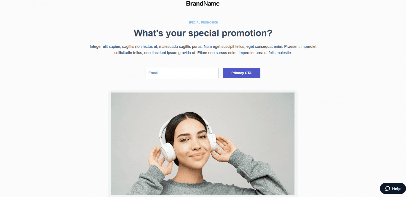 Instapage template special promotion 3