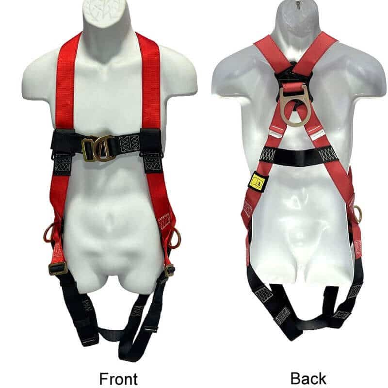 ProTool full body harness with dorsal sternal and side D-rings for fall protection safety plan