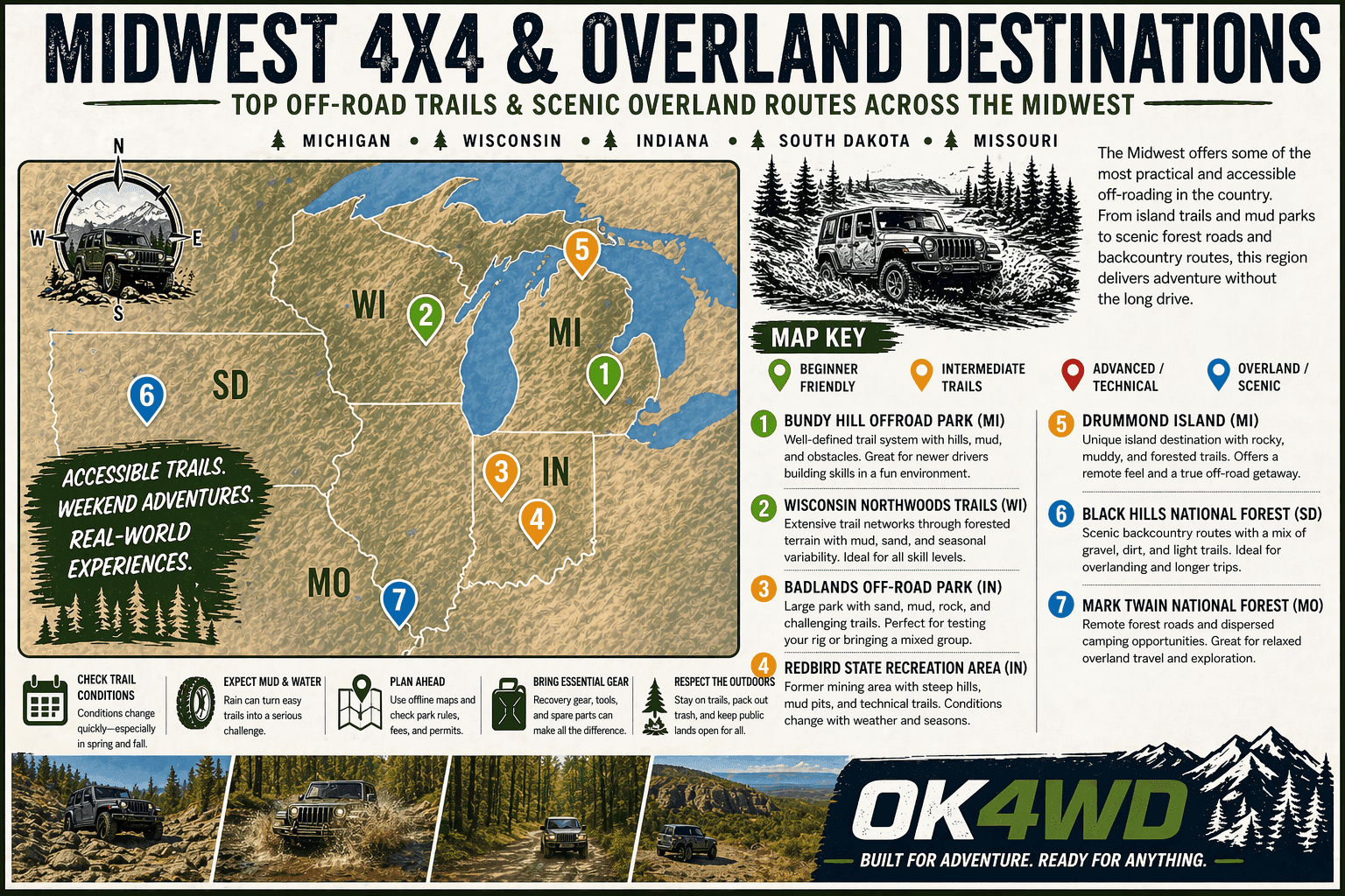 Best Off-Road Trails & Overland Routes in the Midwest