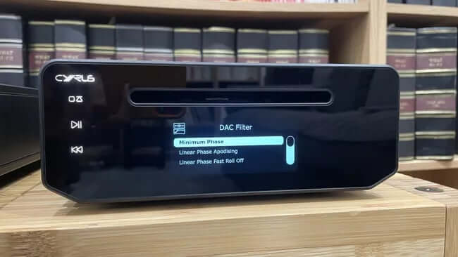 Close-up of Cyrus 40 CD build and interface