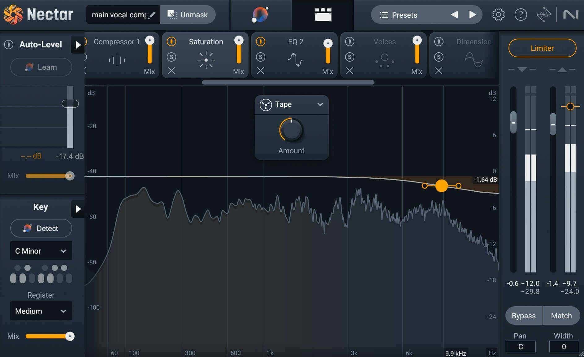 Saturation module in Nectar 4