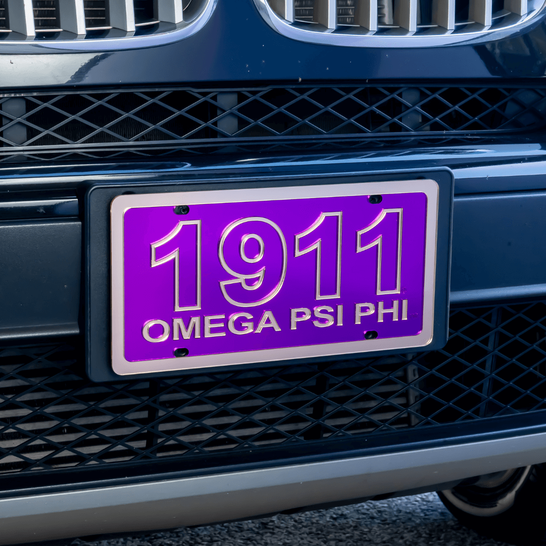 Omega Psi Phi 1911 License Plate