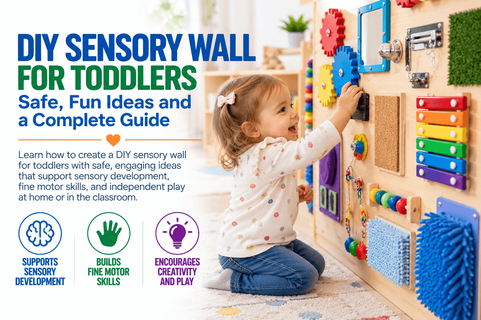 DIY Sensory Wall for Toddlers