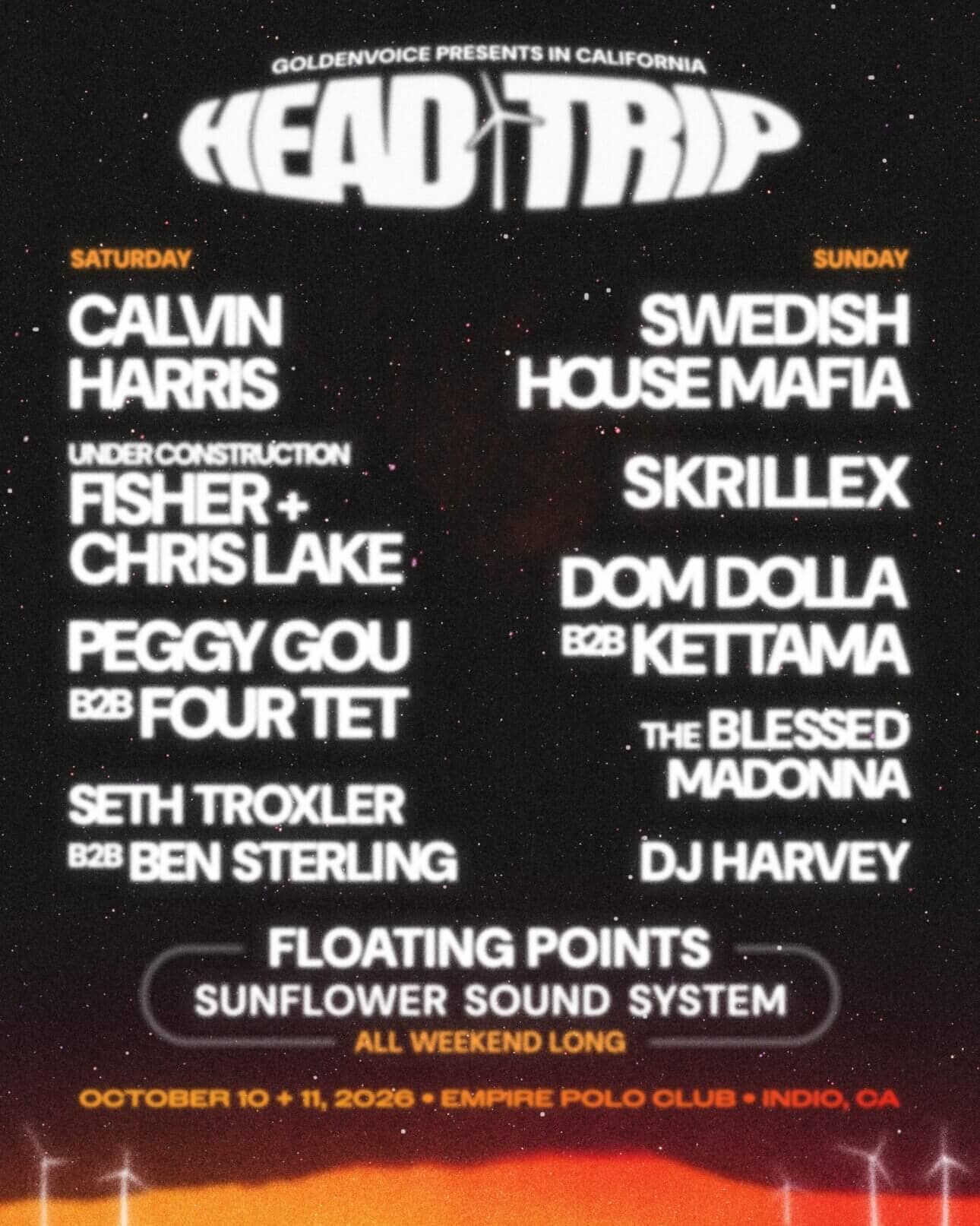 Vibrant artwork captures the electric energy and desert spirit of HEAD TRIP festival.