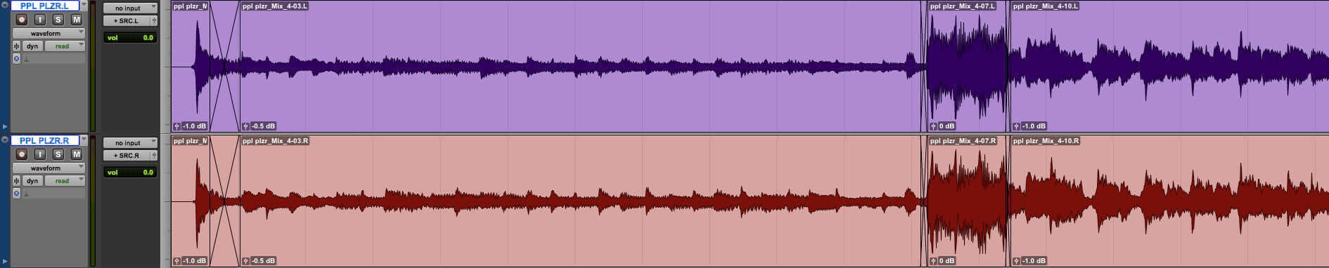 Using gain ride instead of a compressor results in more subtle, transparent control over the dynamics