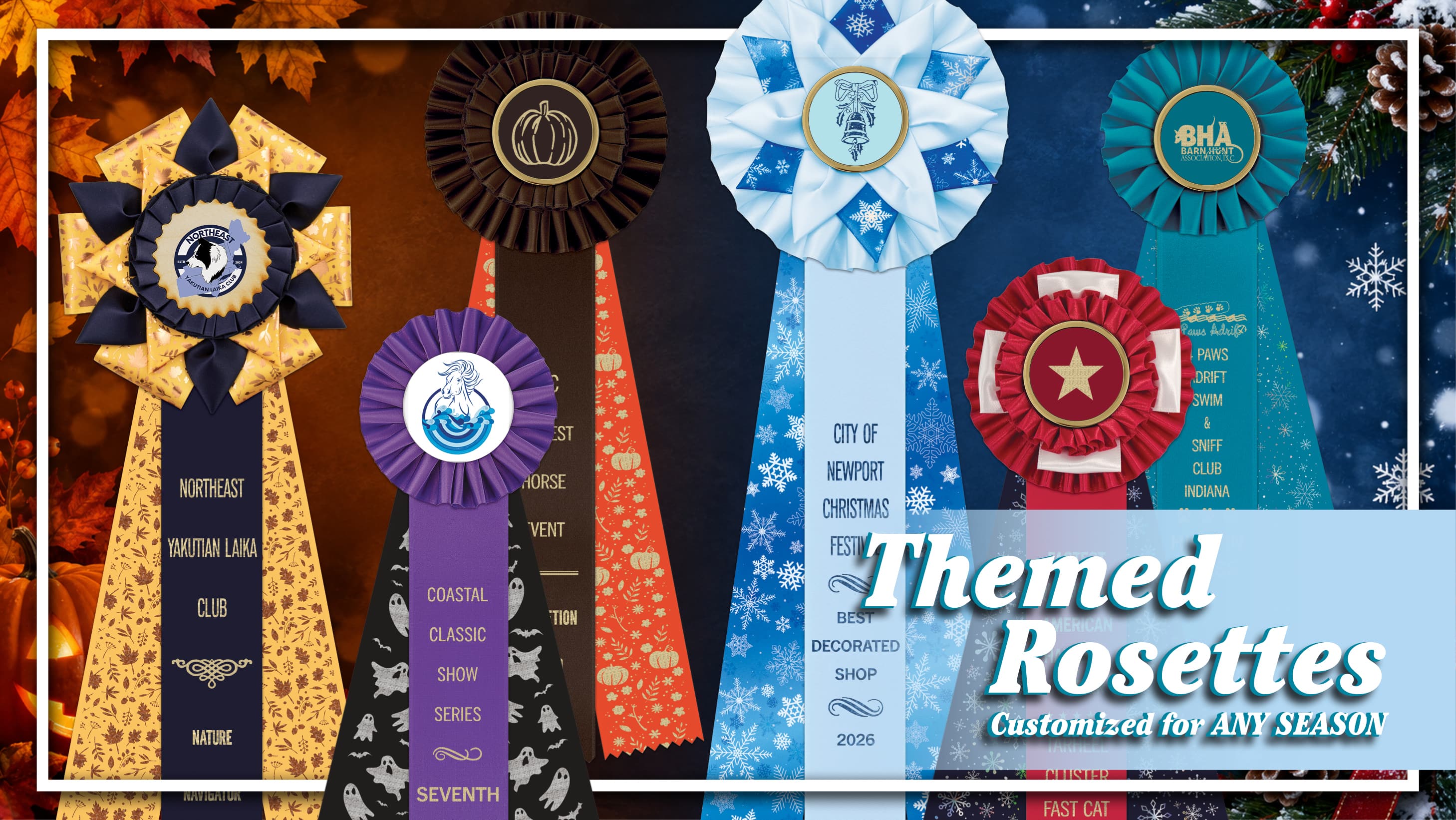 Themed Rosettes: Custom Awards for Any Season & Celebration