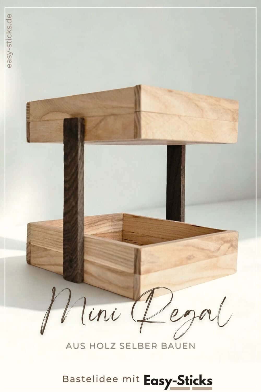 Mini Regal aus Holz selber bauen - Schritt für Schritt Anleitung
