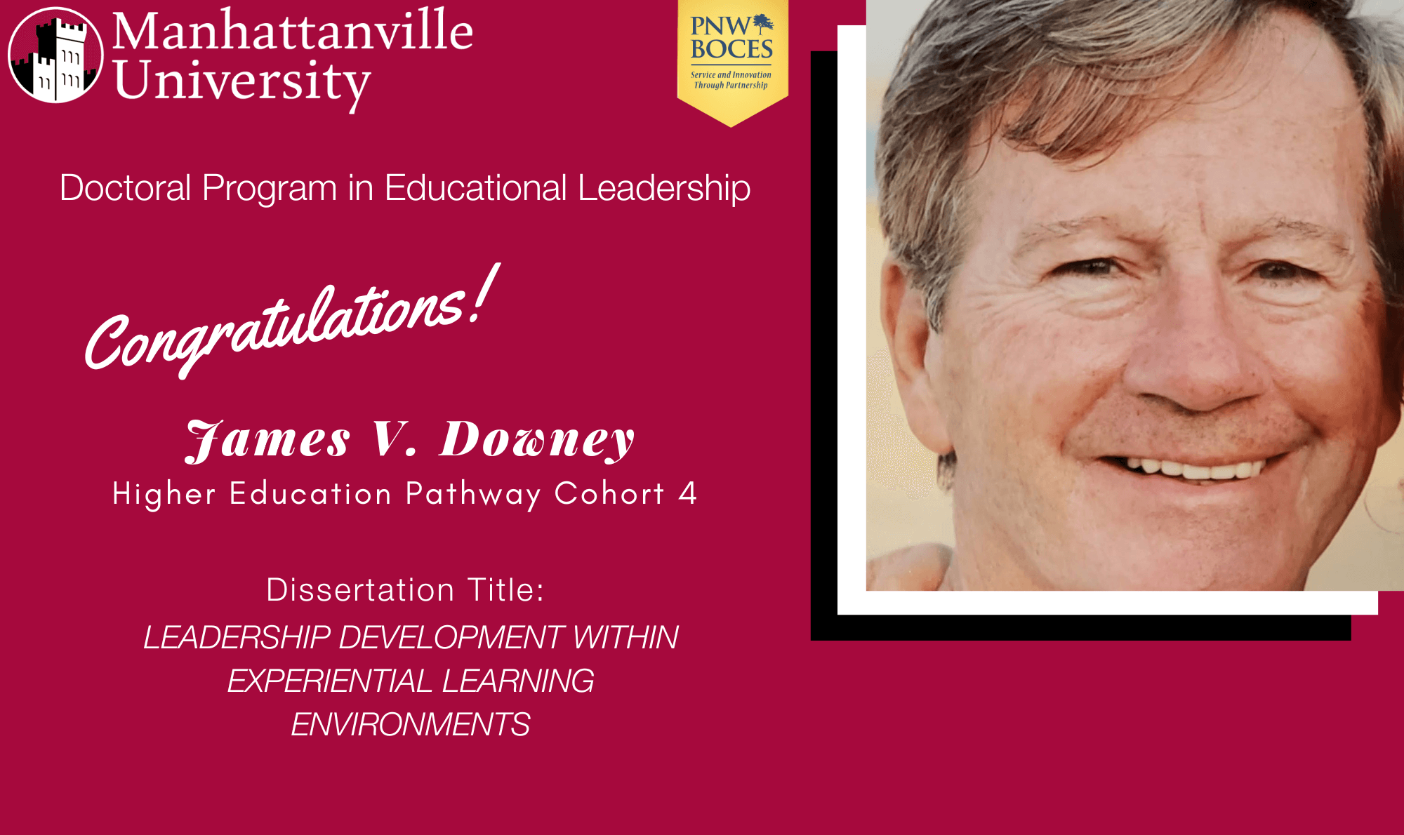 Successful Final Dissertation Defense - Congratulations to James Downey!
