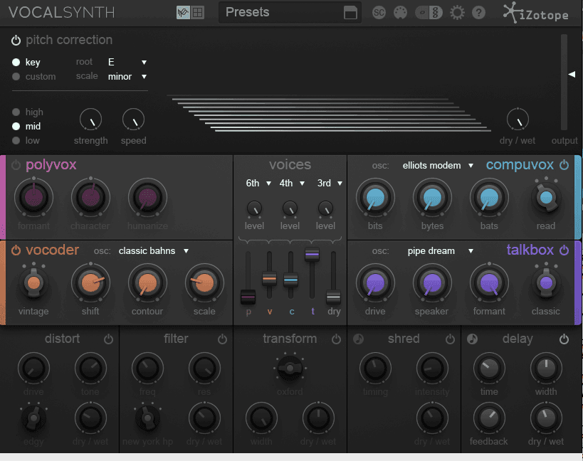 Setting the vocoder in VocalSynth for BOC-like sounds