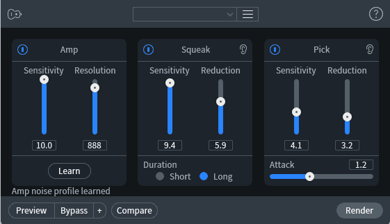 Guitar De-noise module