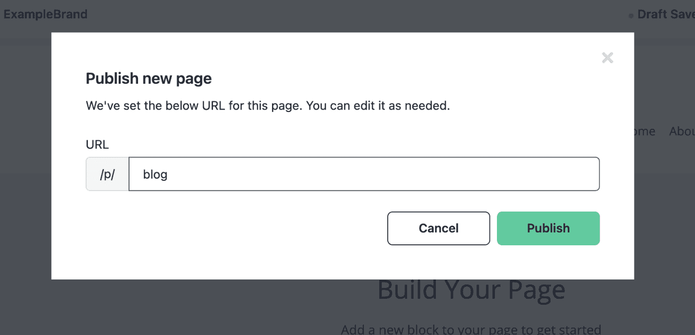 Publish New Page
