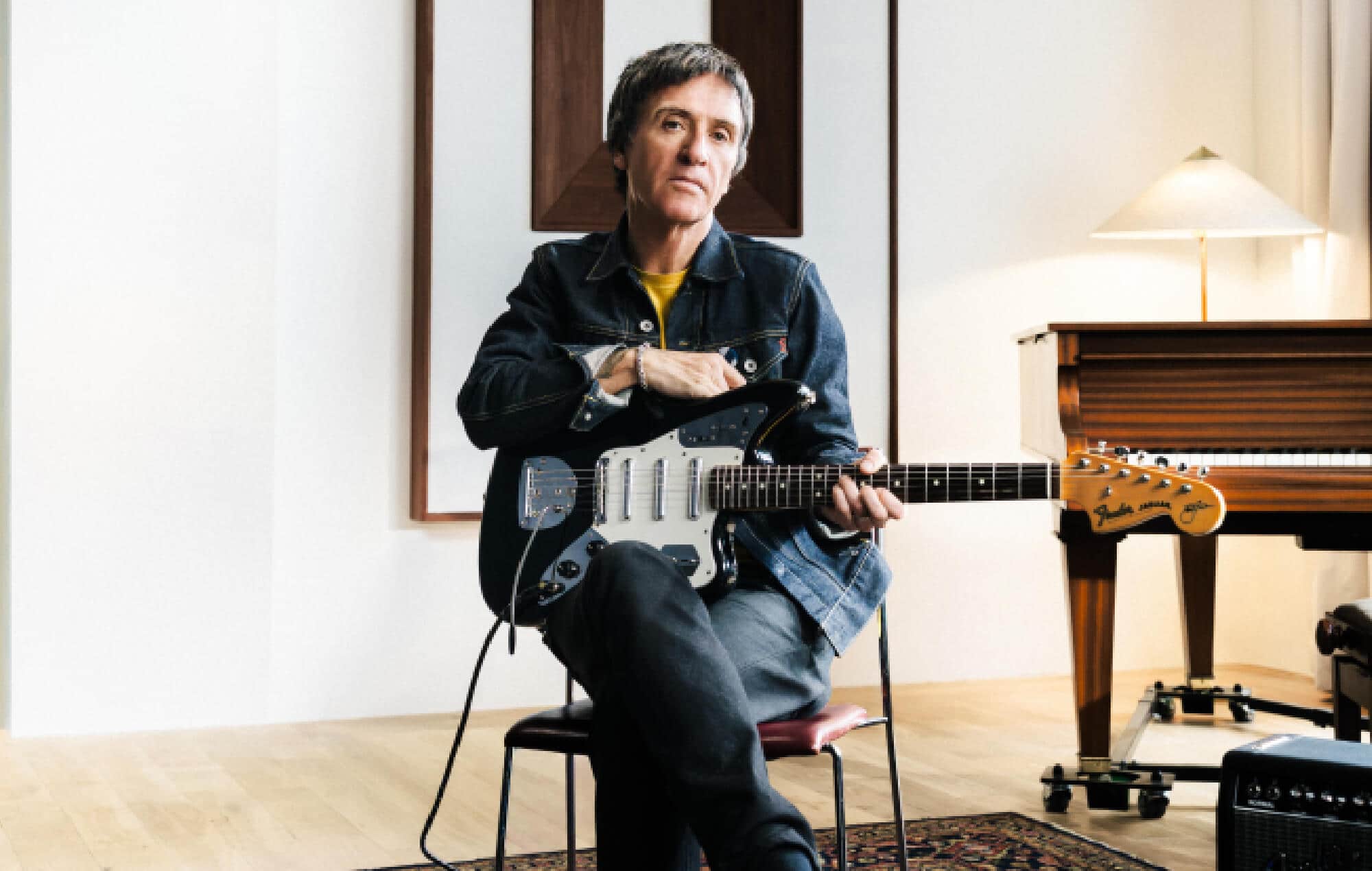 Johnny Marr with the Fender Limited-Edition Johnny Marr Signature Special Jaguar