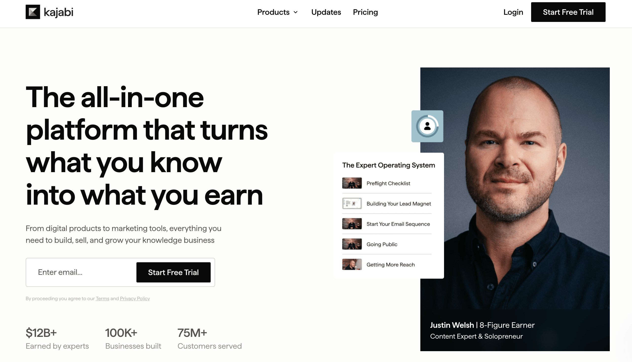 Kajabi pricing is Kajabi worth it: home page