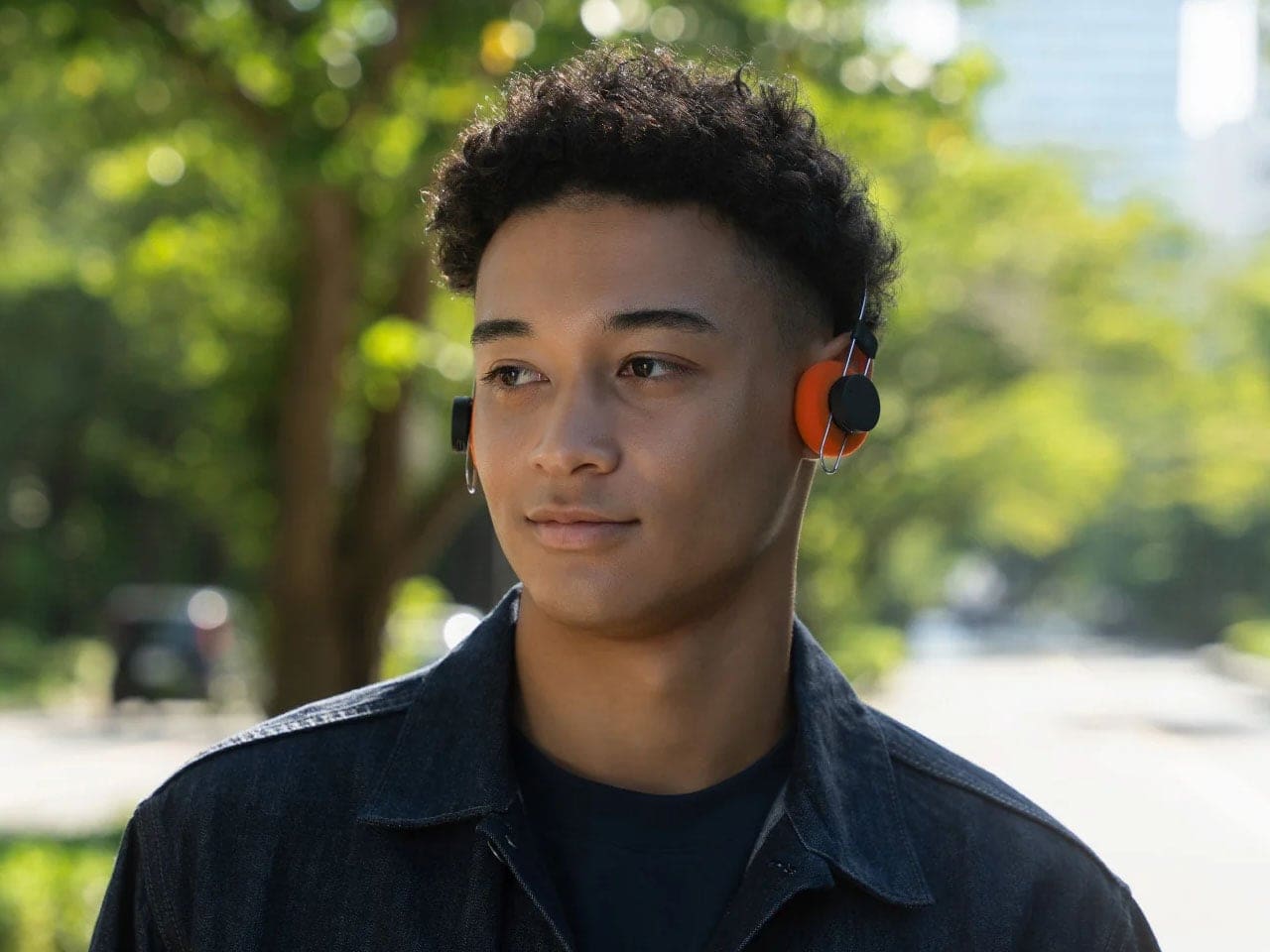 Final Porta headphones showing the AirWire headband design