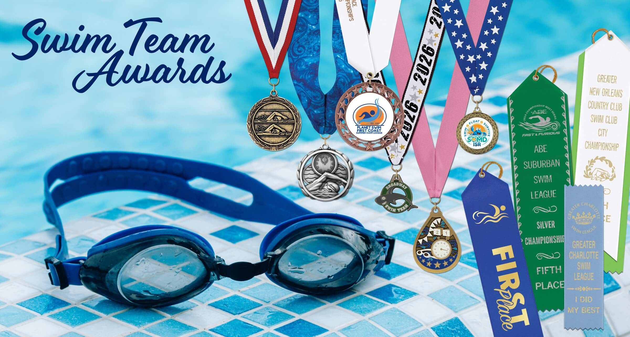 Swim Team Awards, Medals & Ribbons for Summer Season