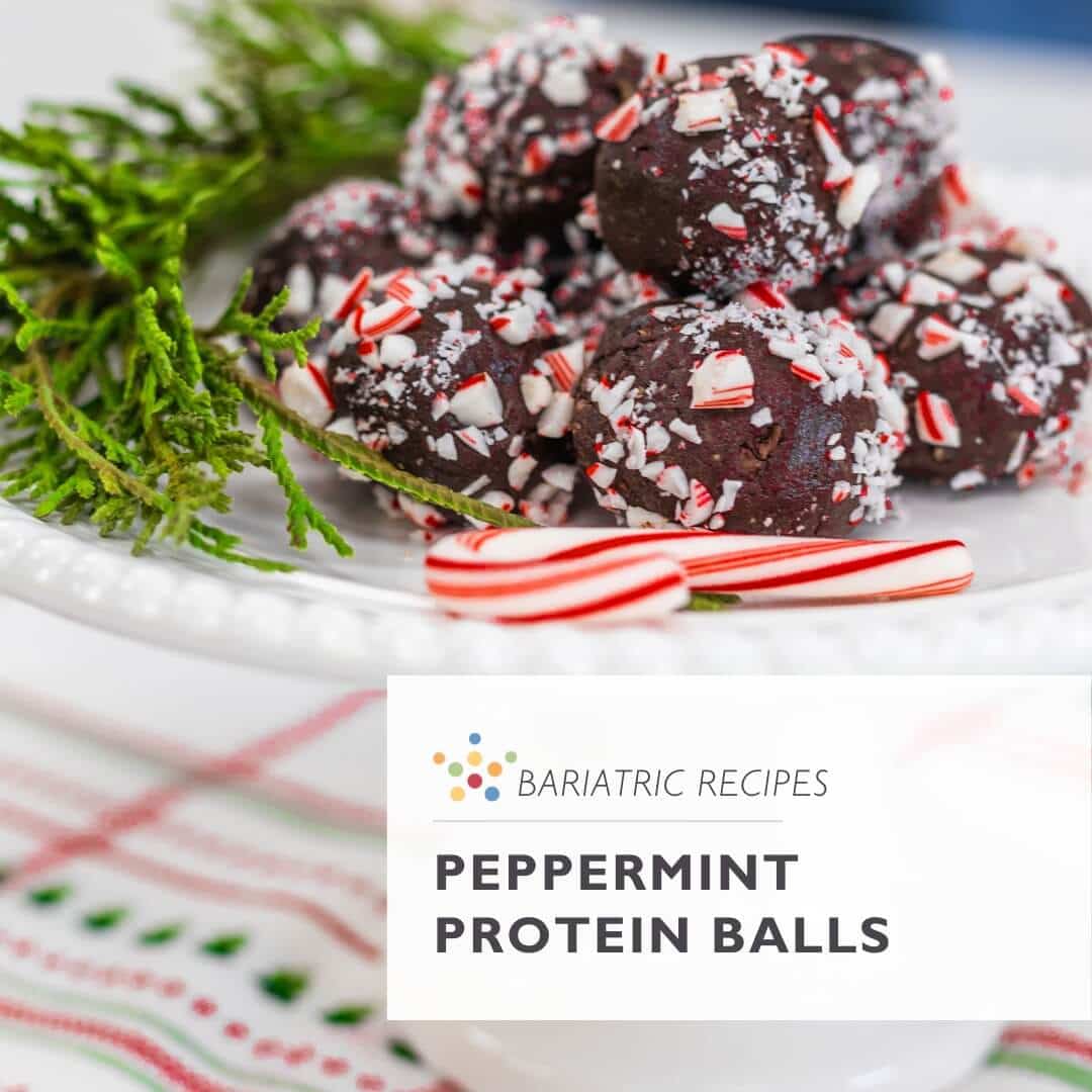 No Bake Peppermint Protein Balls