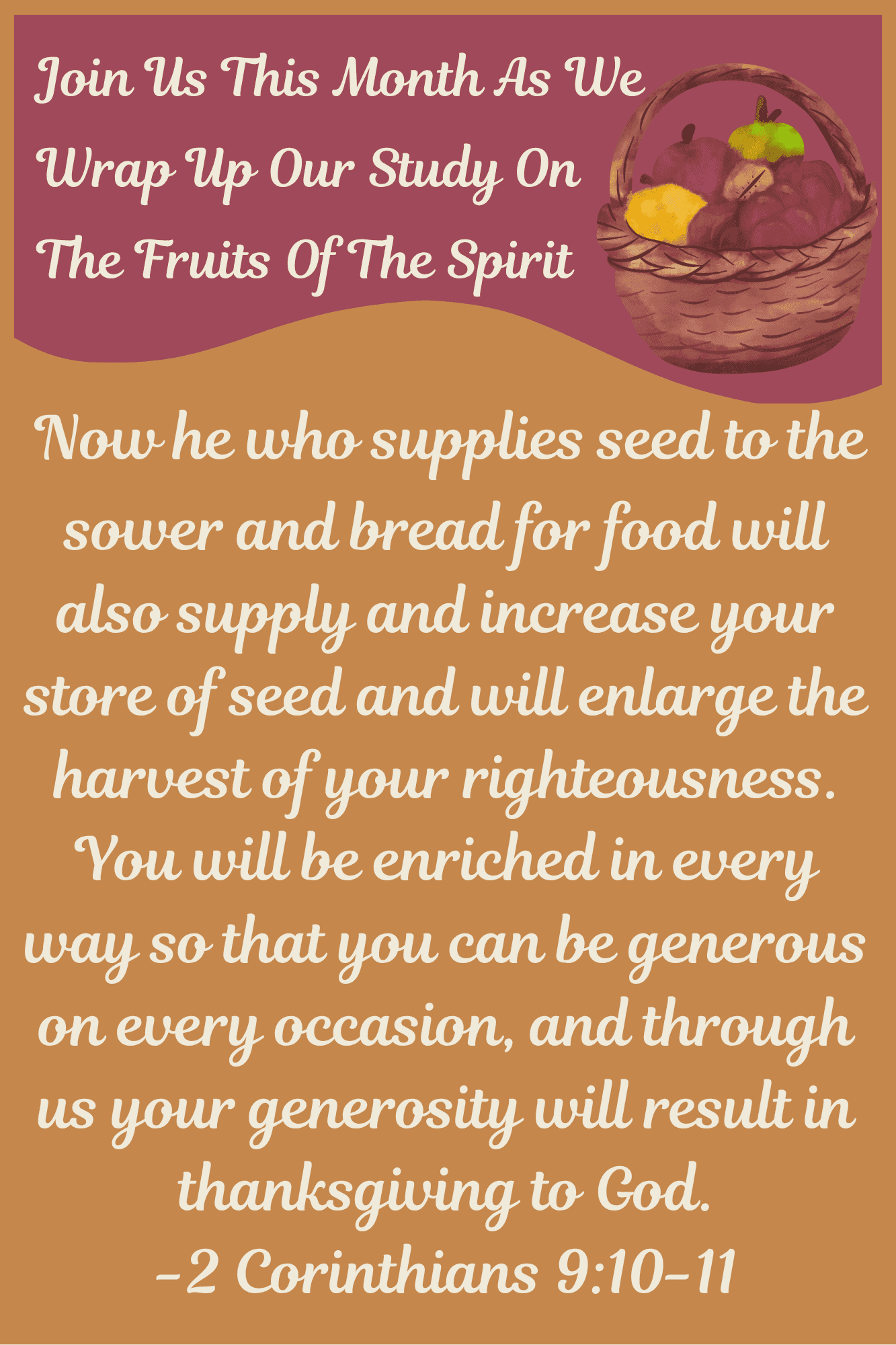 A Prayer To Our Gracious Provider | 2 Corinthians 9:10-11
