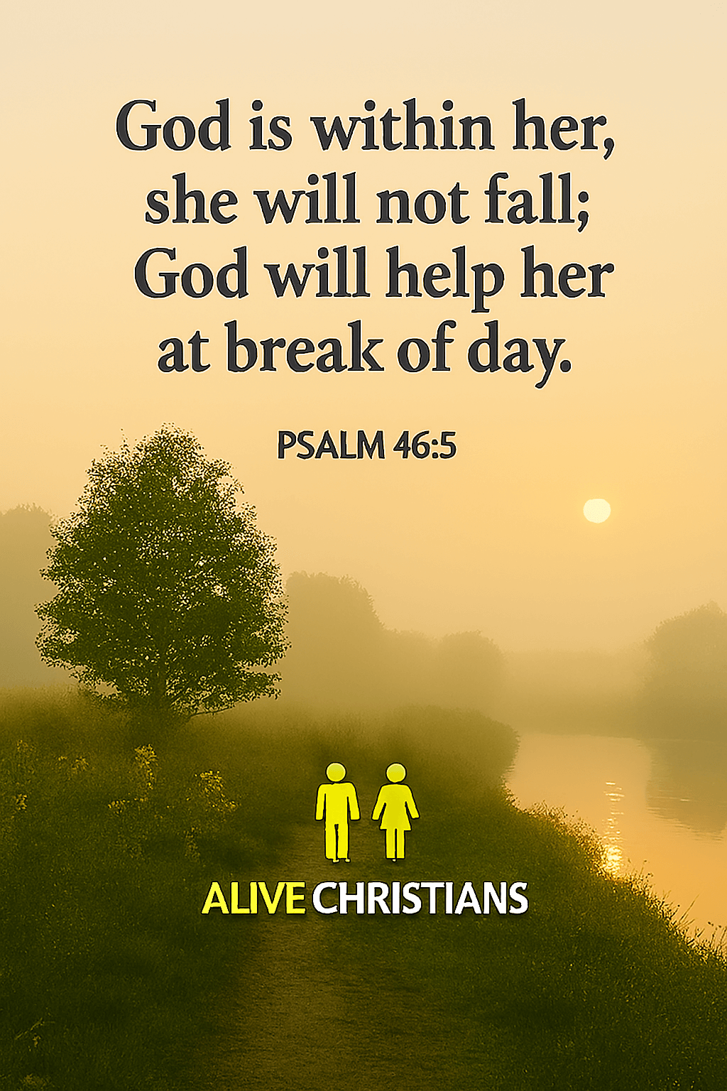 God is within her so she will not fall