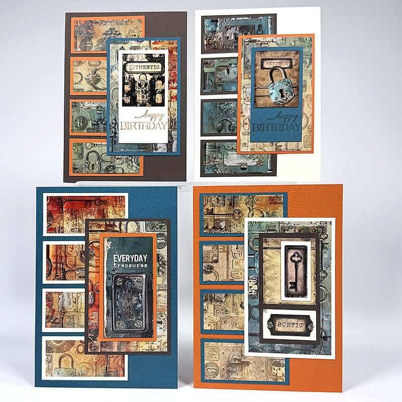 Rustique Stacked Rectangles Cards