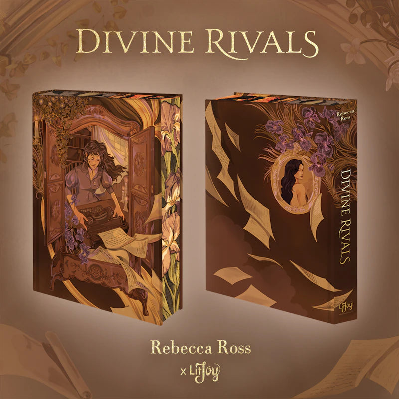 Divine Rivals front and back covers from the Letters of Enchantment Special Edition Box Set by LitJoy Crate