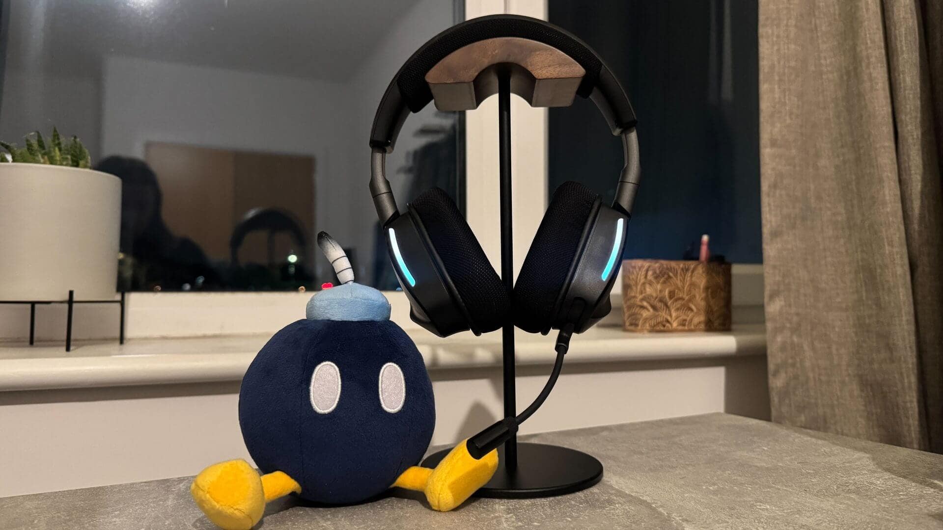 The sleek Corsair Void v2 MAX Wireless headset, ready for serious gaming.