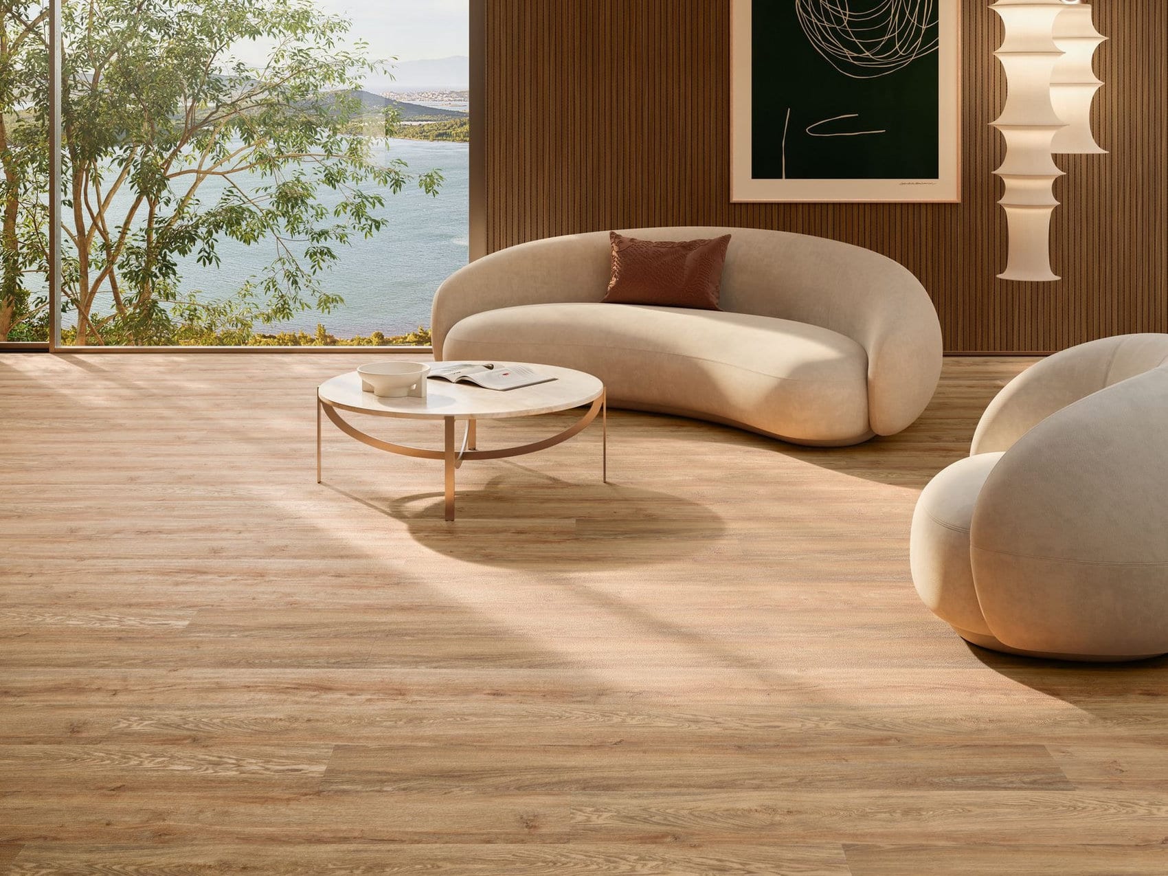 Pavimento SPC effetto legno con finitura a registro EIR