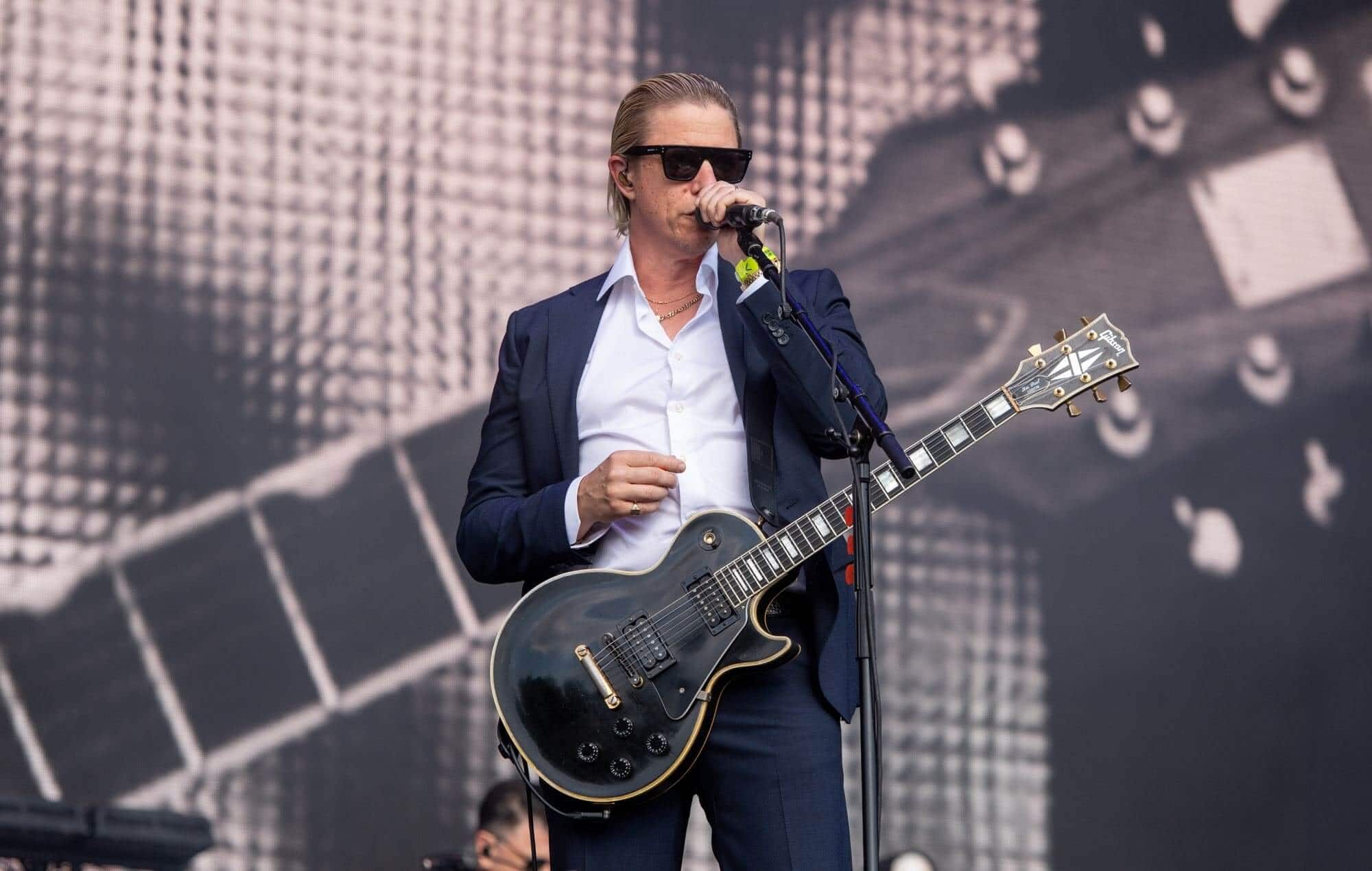 Paul Banks of Interpol at All Points East 2026 (Photo by Joseph Okpako/WireImage)