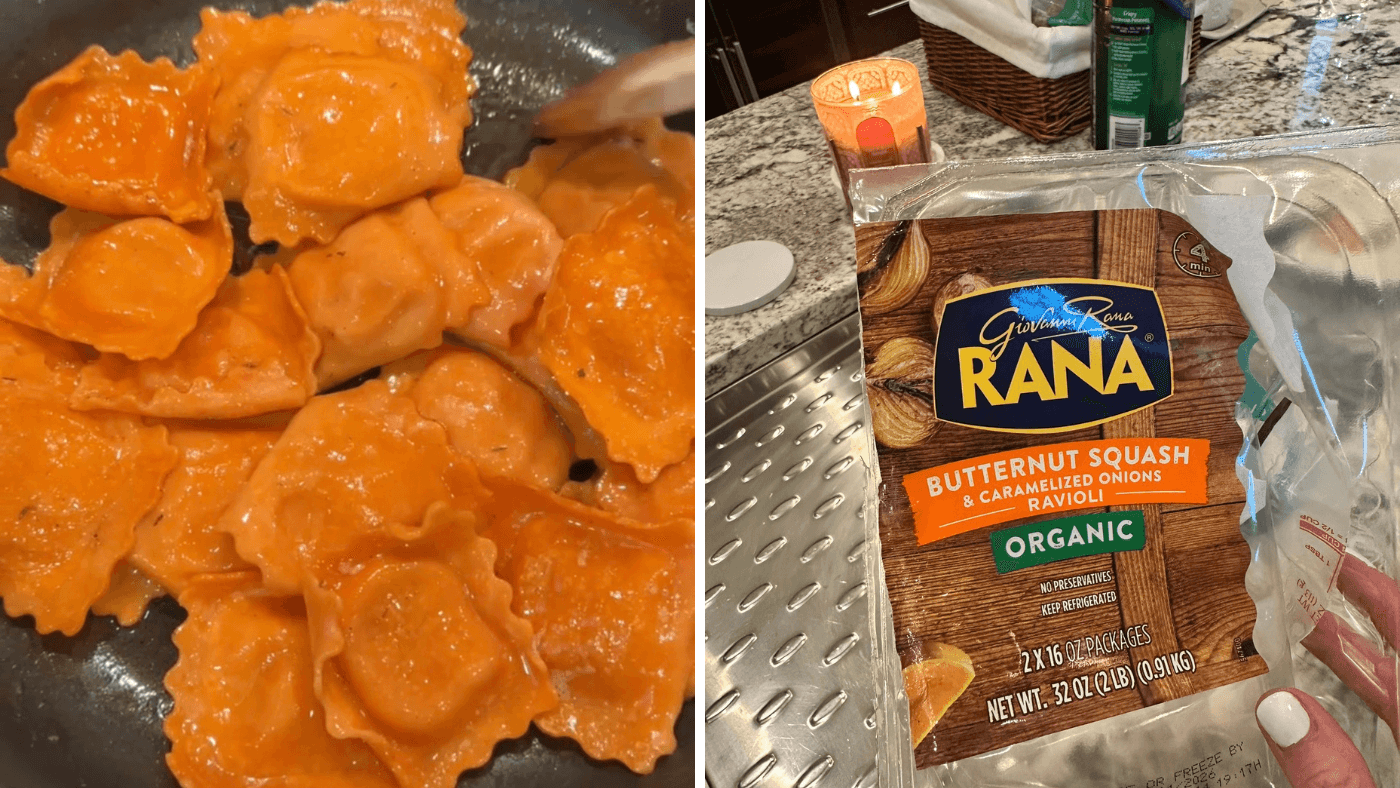 butternut squash ravioli easy Fall weeknight dinner