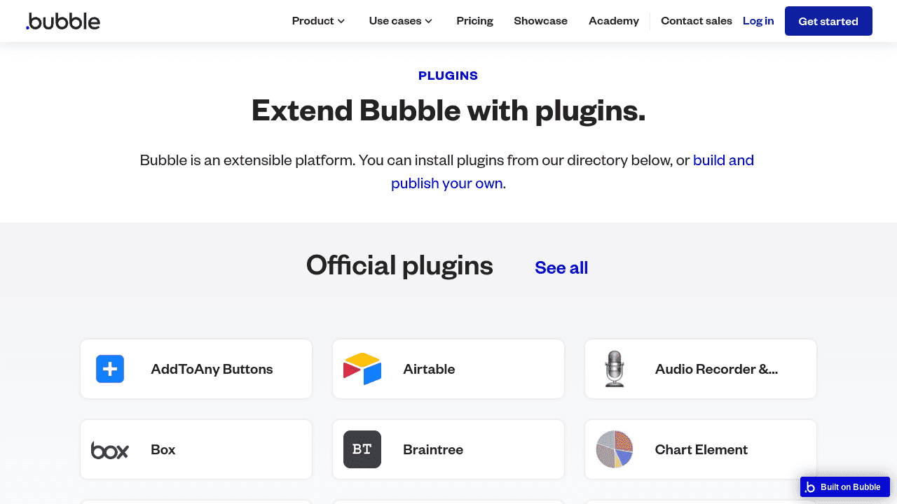 Bubble plugins