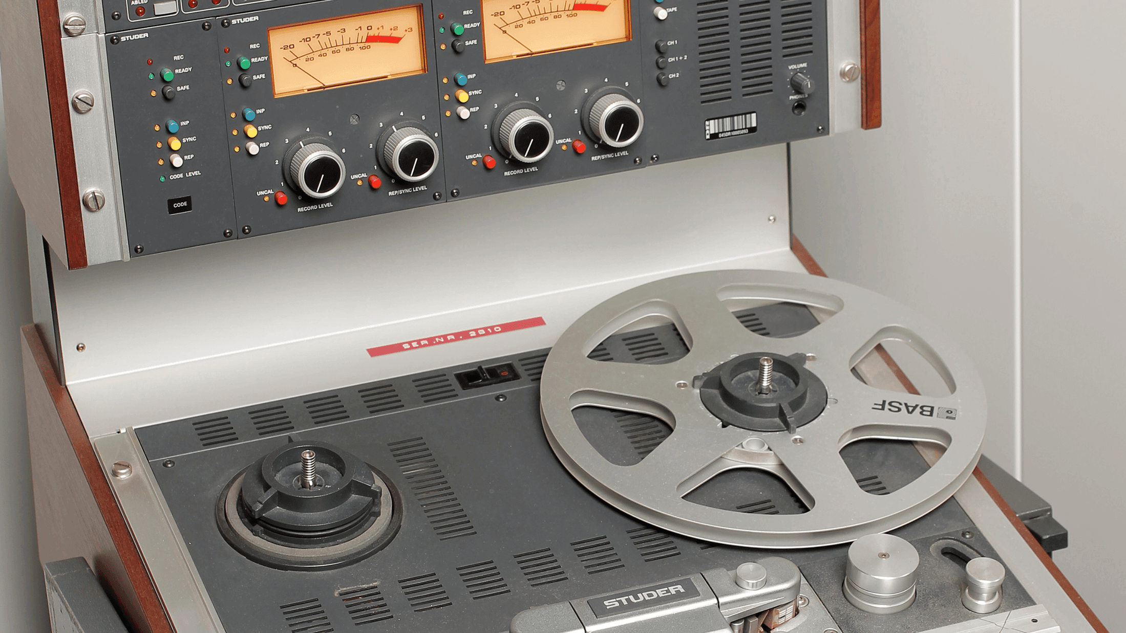 A Studer A810 2-track tape machine