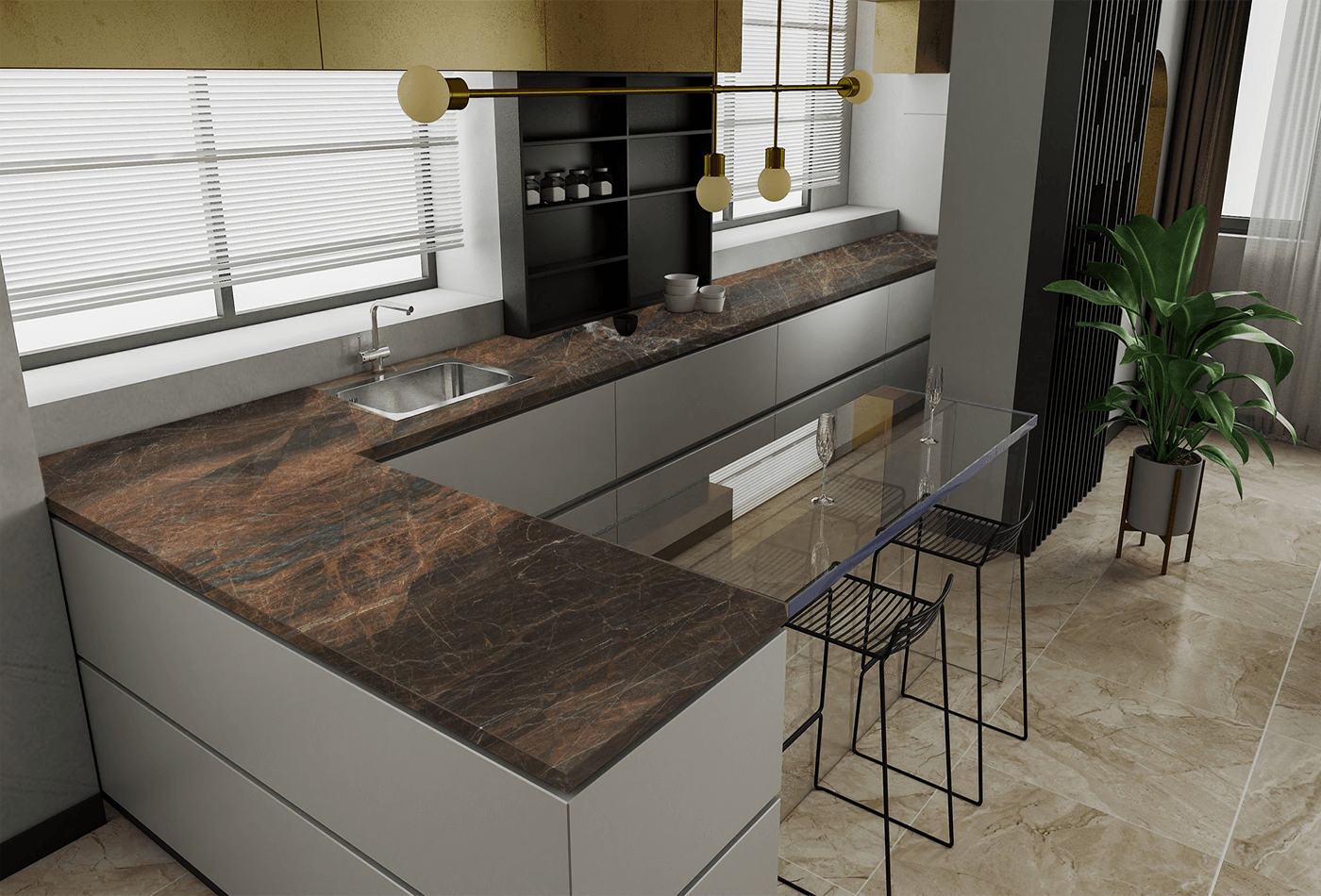 Brown Amber Granite; The All Rounder for Your Kitchen