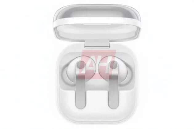 Inside the case where the earbuds rest horizontally