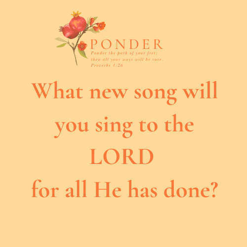 Ponder: What New Song Will You Sing To The LORD For All He Has Done?