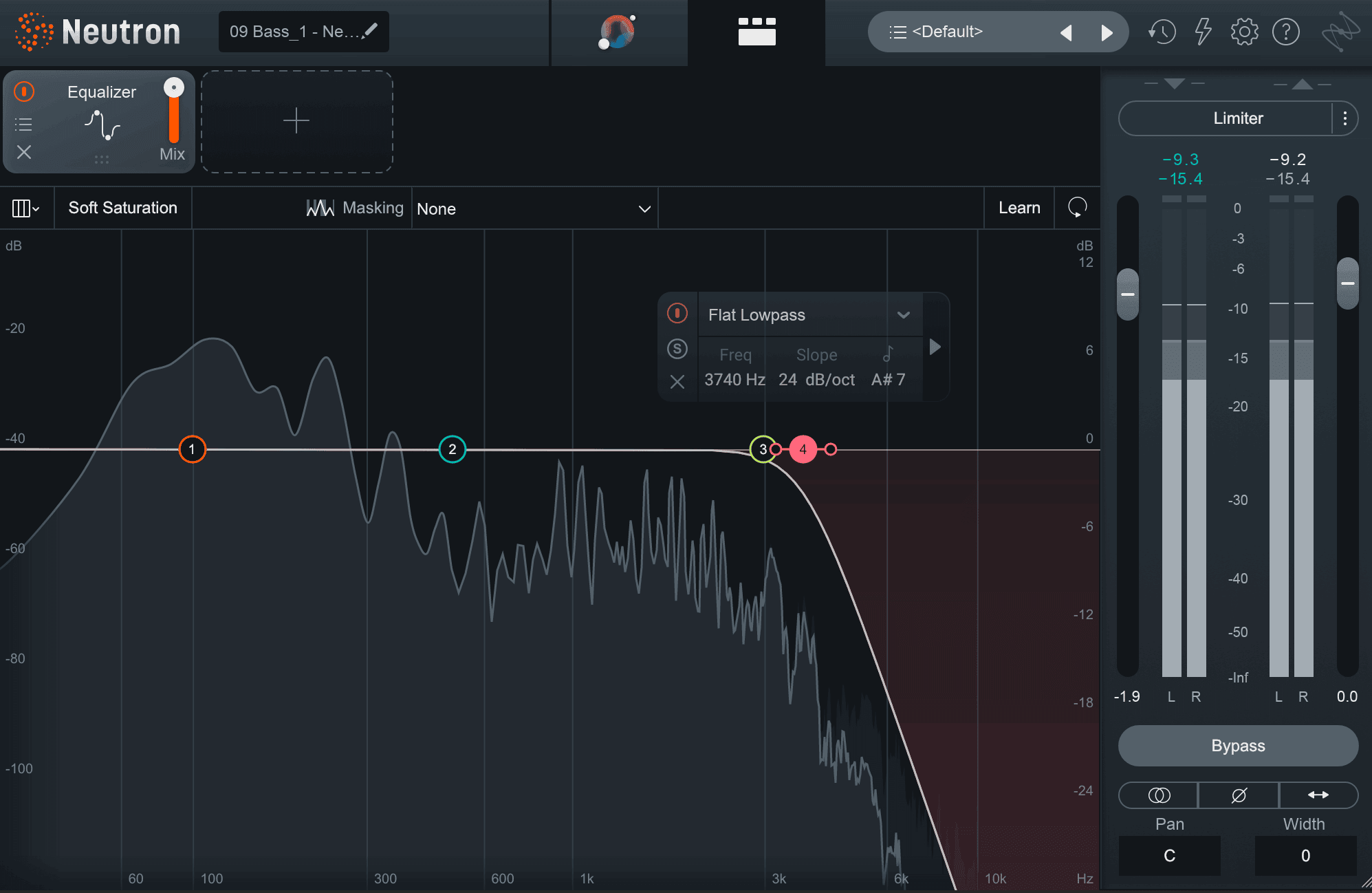 Distorted bass with a low-pass filter