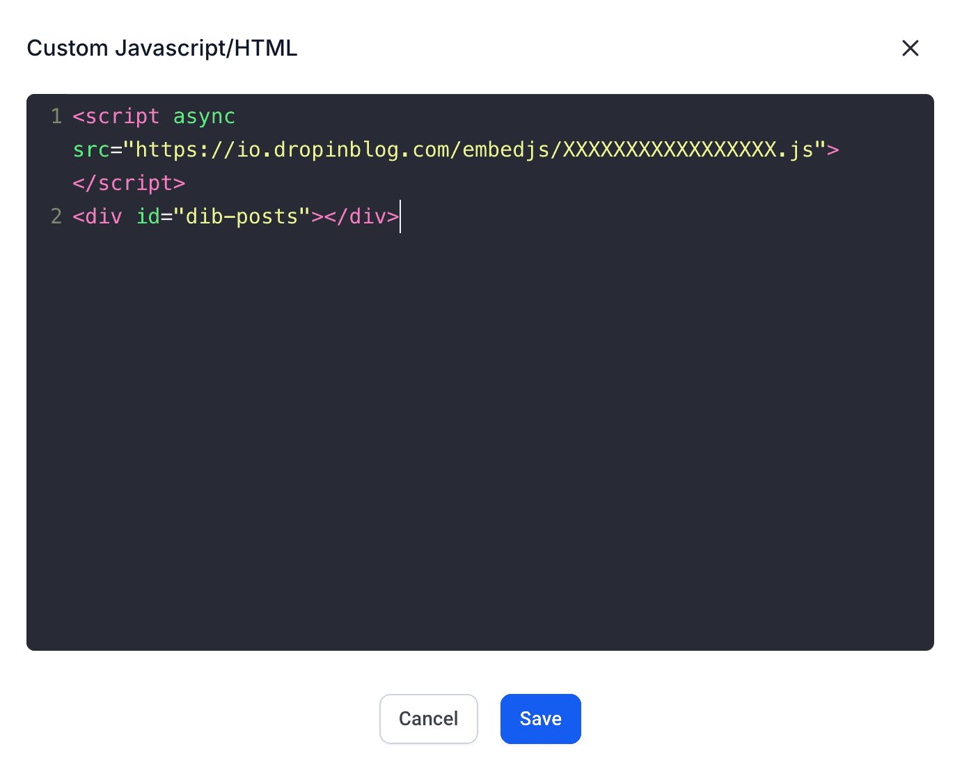HighLevel blog install step