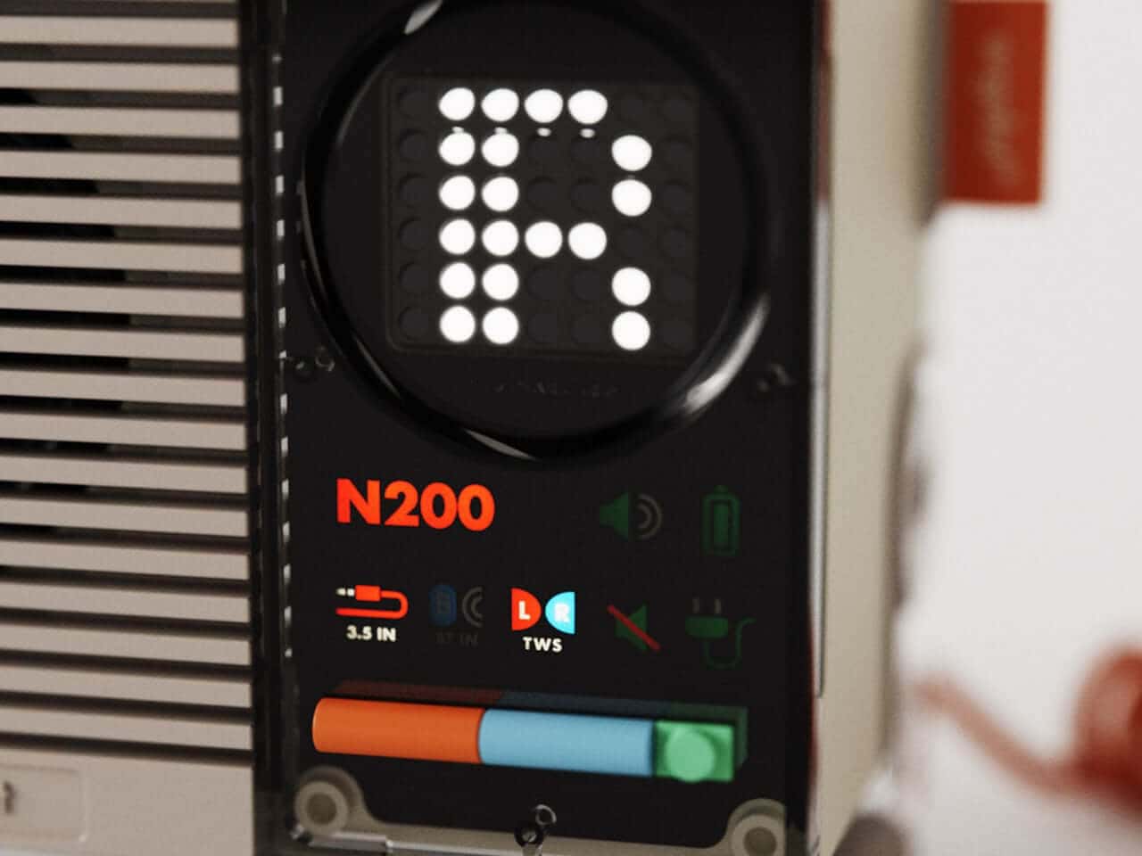 Back view showing connectivity ports on Orgdot N200