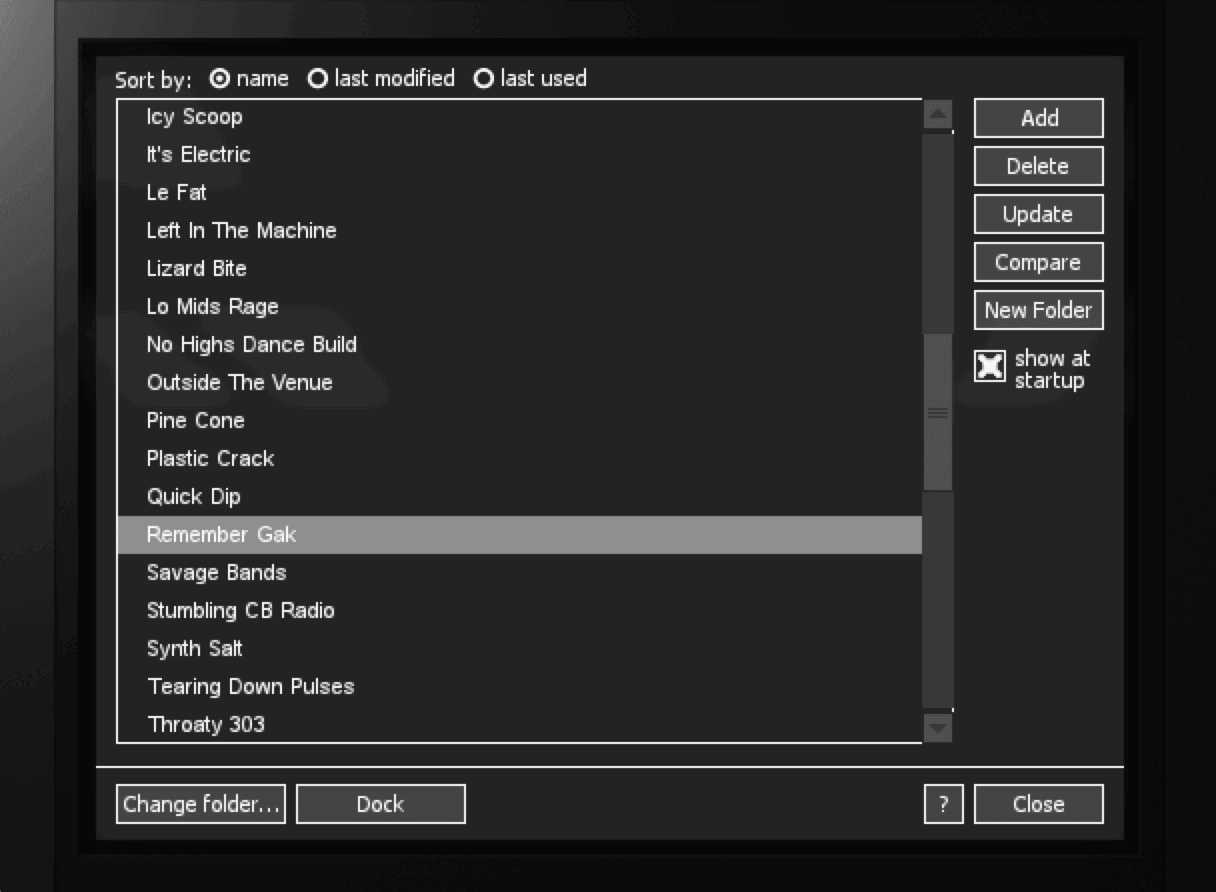 The second instance of Trash 2 set to the Remember Gak preset