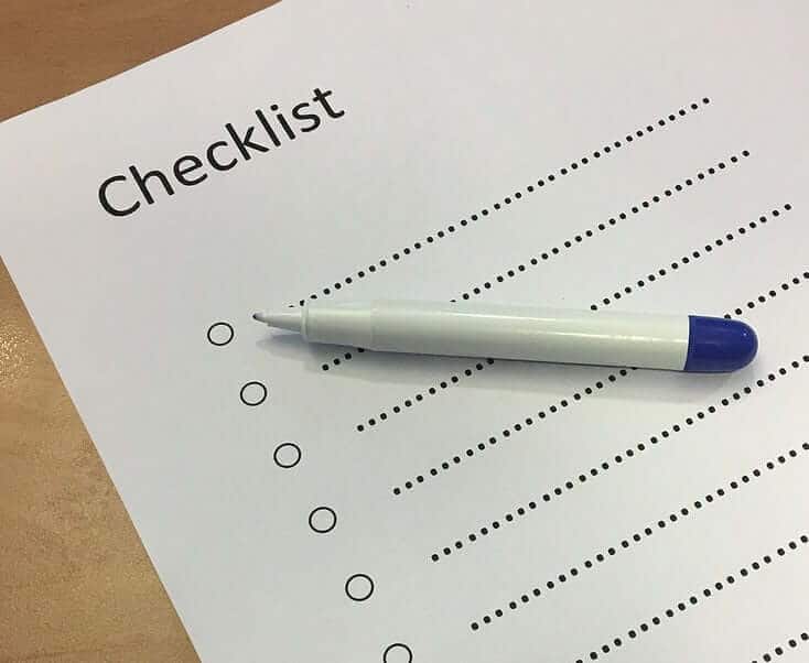 Bild einer Checkliste
