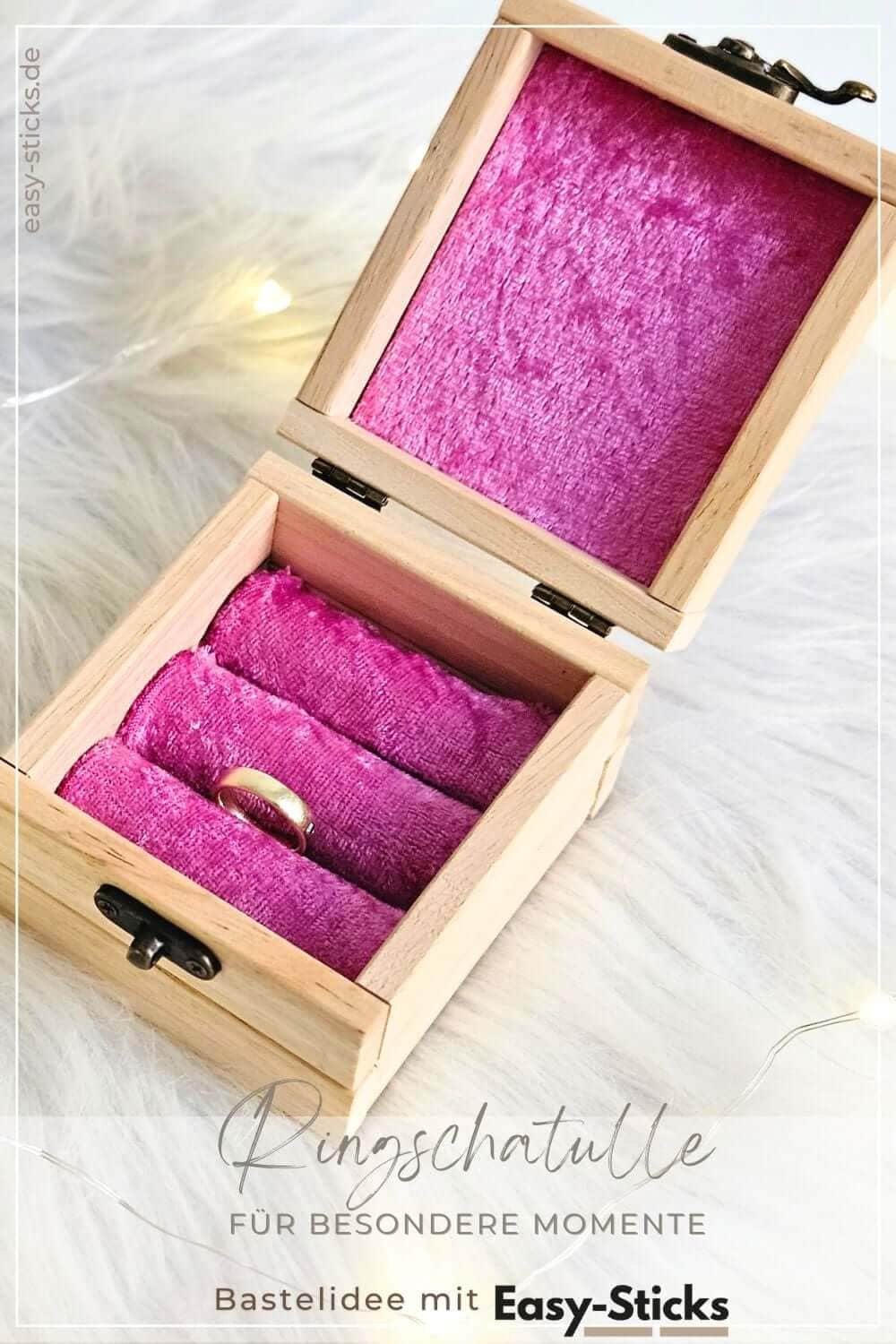 Schmuckschatulle aus Easy-Sticks basteln – Holzkötzchen-Kiste mit Deckel