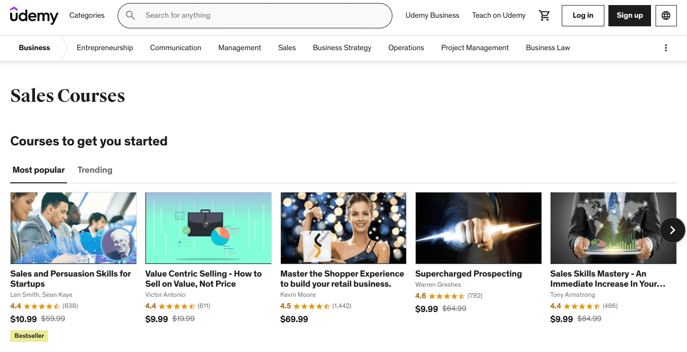 Udemy courses