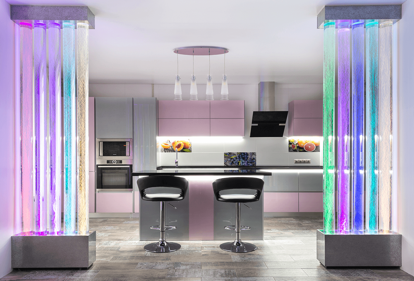 Multicolour Surface Materials for Walls, Floors, and Counters