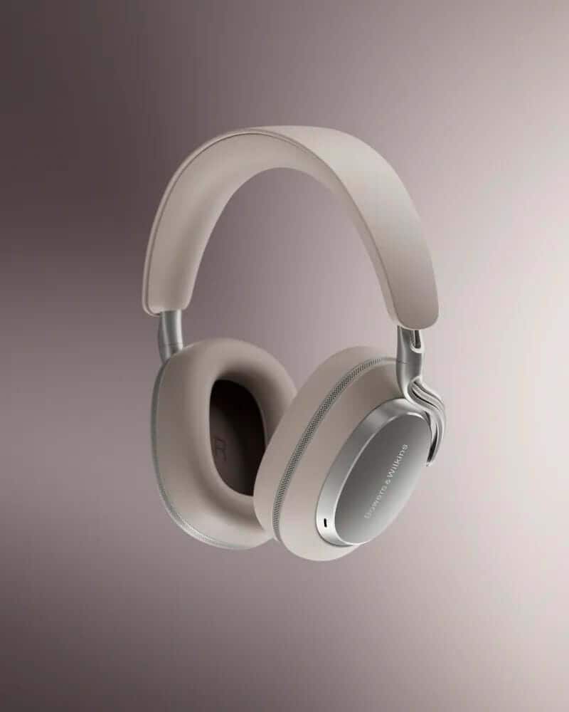 Top angle showing Nappa leather headband