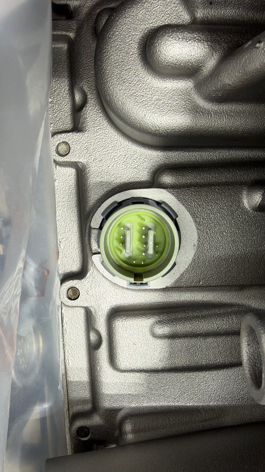 Electrical case connector on a GM 4L60E family transmission