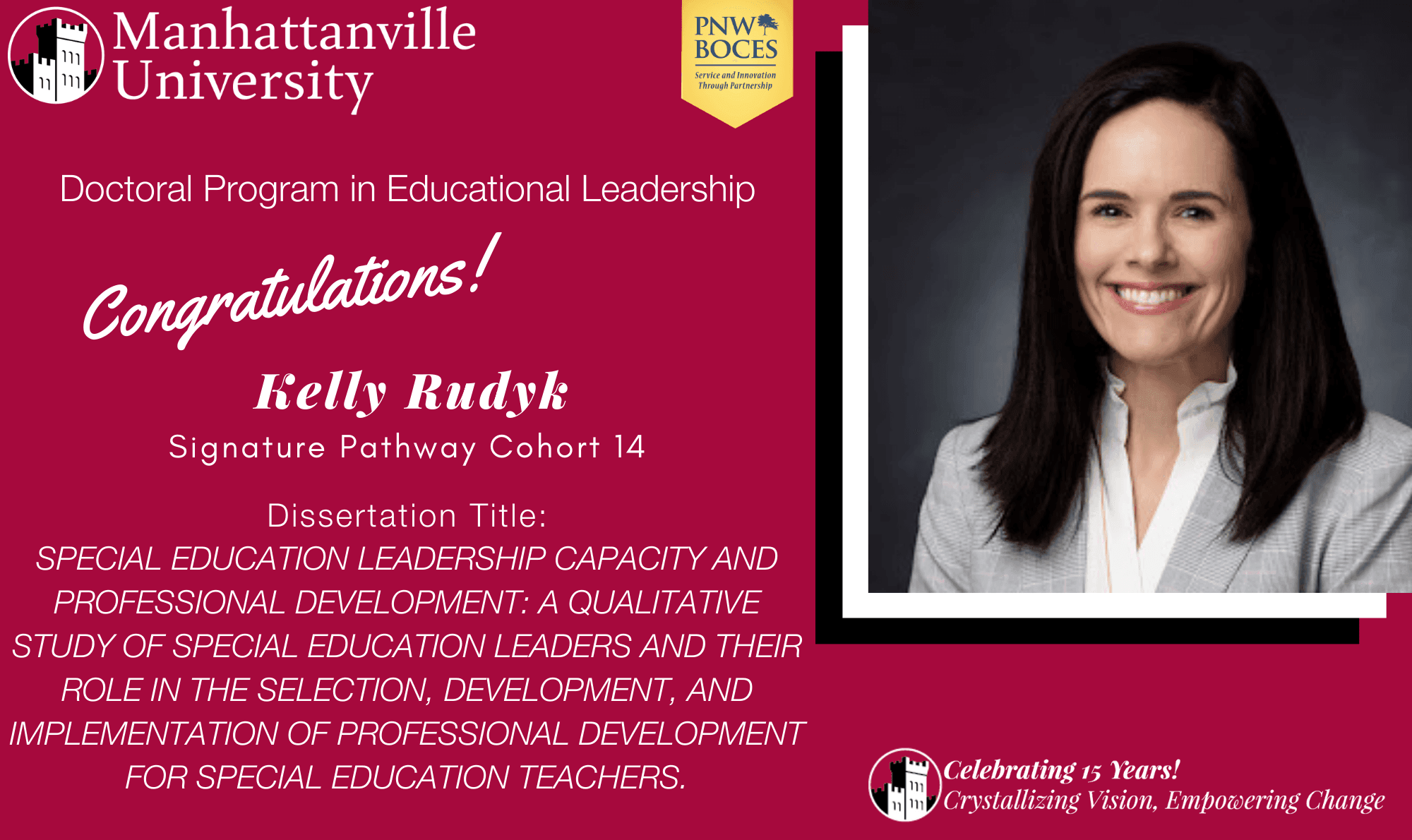 Successful Final Dissertation Defense - Congratulations to Kelly Rudyk!